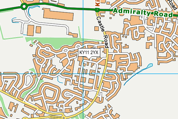 KY11 2YX map - OS VectorMap District (Ordnance Survey)