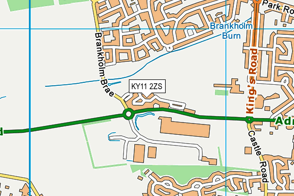 KY11 2ZS map - OS VectorMap District (Ordnance Survey)