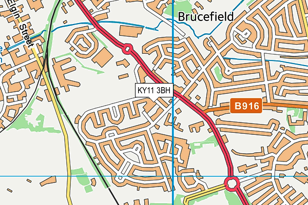 KY11 3BH map - OS VectorMap District (Ordnance Survey)