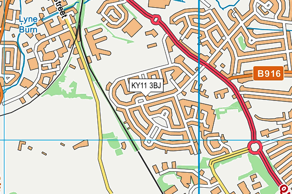 KY11 3BJ map - OS VectorMap District (Ordnance Survey)