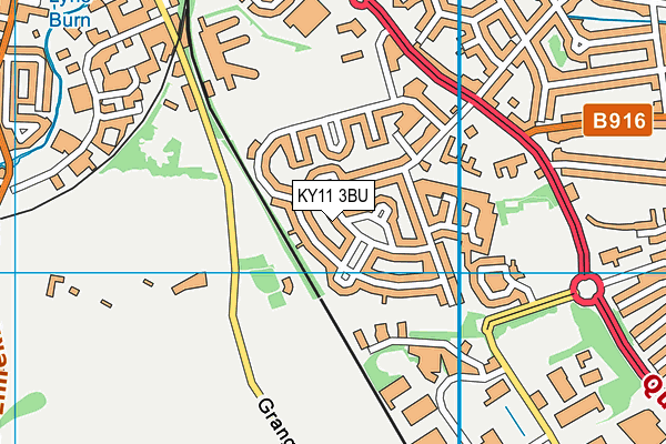 KY11 3BU map - OS VectorMap District (Ordnance Survey)