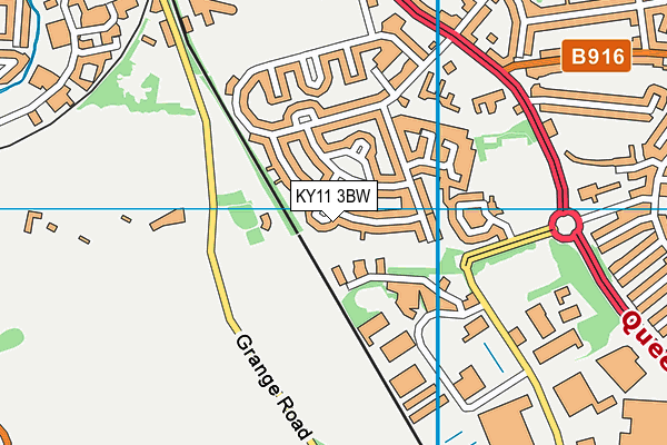 KY11 3BW map - OS VectorMap District (Ordnance Survey)