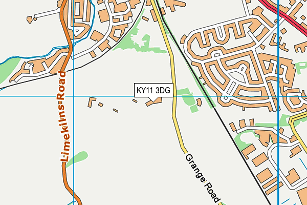 KY11 3DG map - OS VectorMap District (Ordnance Survey)