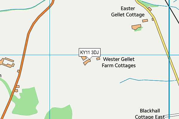 KY11 3DJ map - OS VectorMap District (Ordnance Survey)