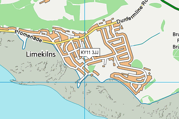 KY11 3JJ map - OS VectorMap District (Ordnance Survey)