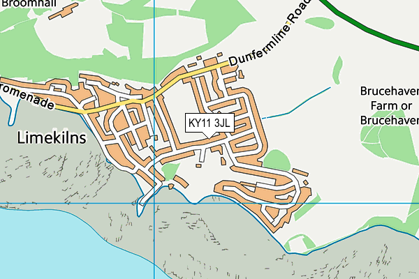 KY11 3JL map - OS VectorMap District (Ordnance Survey)