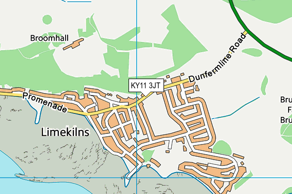 KY11 3JT map - OS VectorMap District (Ordnance Survey)