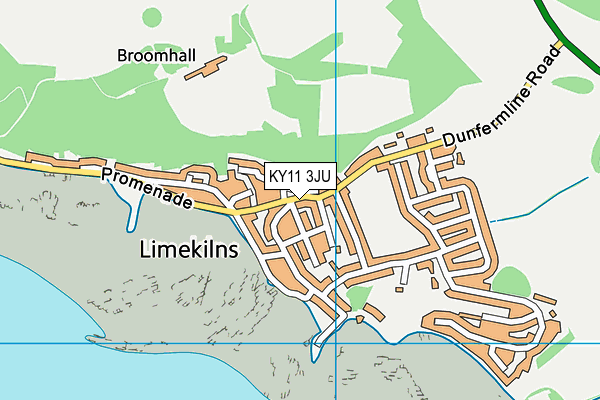 KY11 3JU map - OS VectorMap District (Ordnance Survey)