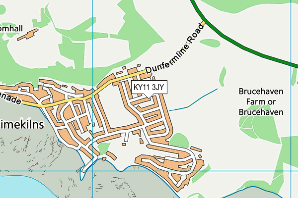 KY11 3JY map - OS VectorMap District (Ordnance Survey)