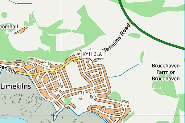 KY11 3LA map - OS VectorMap District (Ordnance Survey)