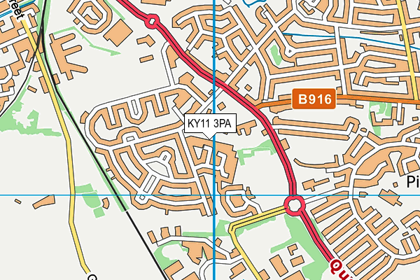 KY11 3PA map - OS VectorMap District (Ordnance Survey)