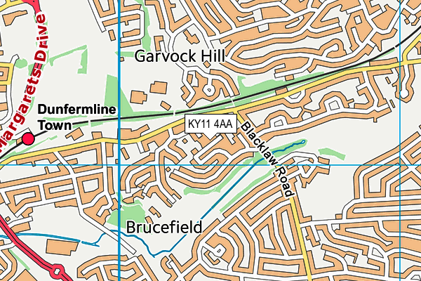 KY11 4AA map - OS VectorMap District (Ordnance Survey)