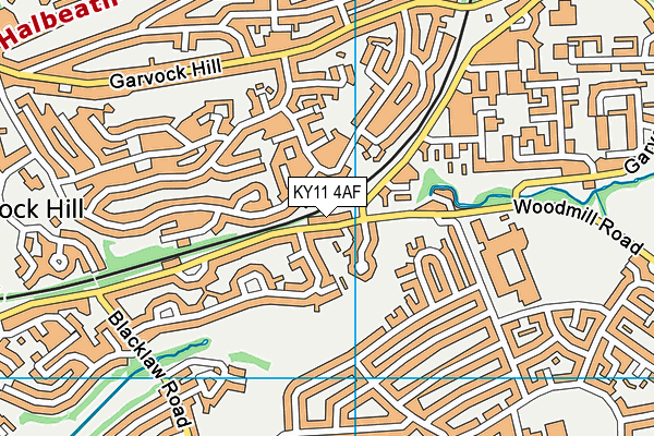 KY11 4AF map - OS VectorMap District (Ordnance Survey)