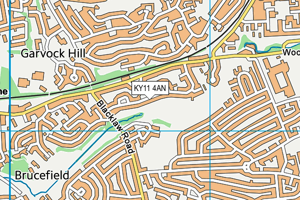 KY11 4AN map - OS VectorMap District (Ordnance Survey)