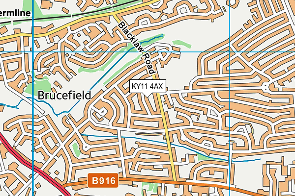 KY11 4AX map - OS VectorMap District (Ordnance Survey)