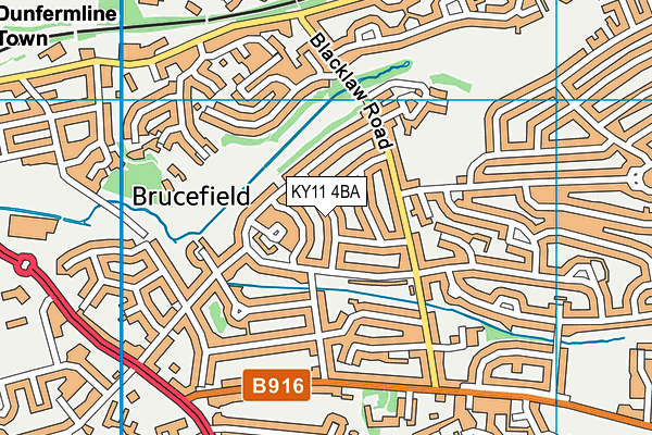 KY11 4BA map - OS VectorMap District (Ordnance Survey)