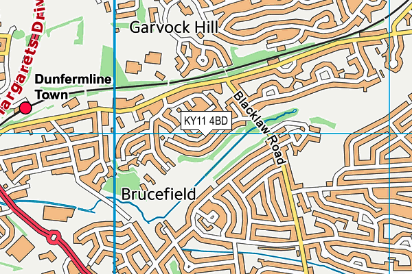 KY11 4BD map - OS VectorMap District (Ordnance Survey)