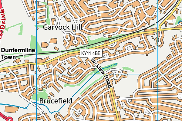KY11 4BE map - OS VectorMap District (Ordnance Survey)
