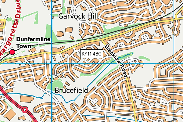 KY11 4BG map - OS VectorMap District (Ordnance Survey)
