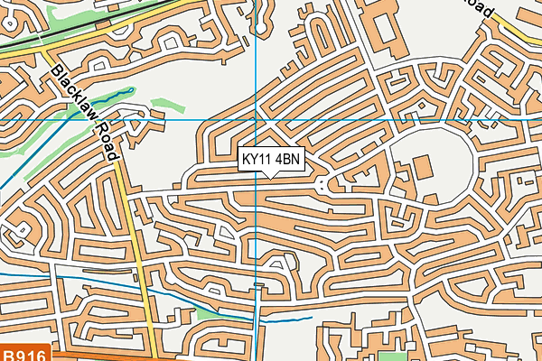 KY11 4BN map - OS VectorMap District (Ordnance Survey)