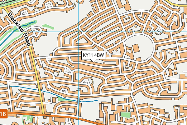 KY11 4BW map - OS VectorMap District (Ordnance Survey)