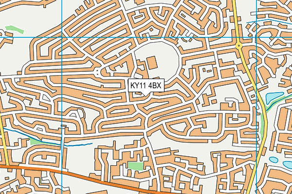 KY11 4BX map - OS VectorMap District (Ordnance Survey)