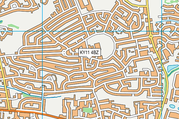 KY11 4BZ map - OS VectorMap District (Ordnance Survey)