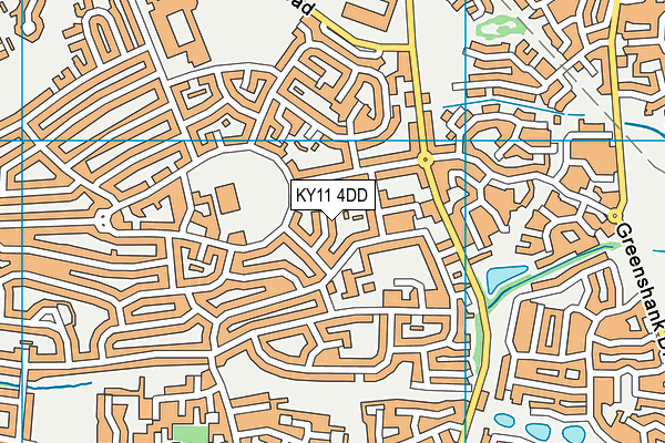 KY11 4DD map - OS VectorMap District (Ordnance Survey)