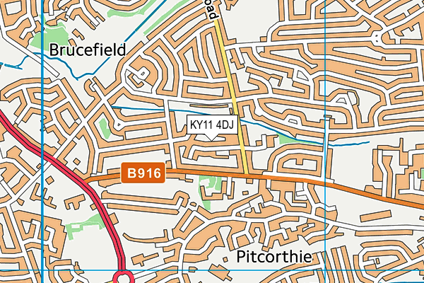 KY11 4DJ map - OS VectorMap District (Ordnance Survey)