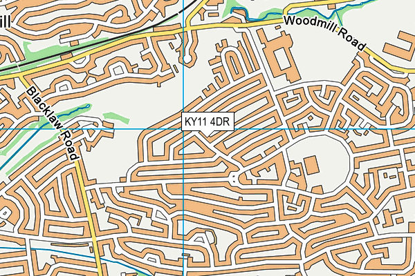 KY11 4DR map - OS VectorMap District (Ordnance Survey)