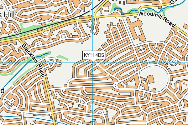 KY11 4DS map - OS VectorMap District (Ordnance Survey)