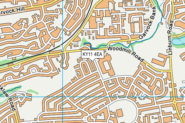 KY11 4EA map - OS VectorMap District (Ordnance Survey)