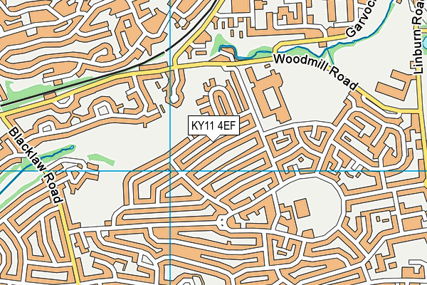 KY11 4EF map - OS VectorMap District (Ordnance Survey)