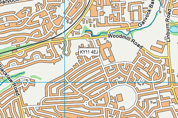KY11 4EJ map - OS VectorMap District (Ordnance Survey)
