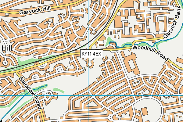 KY11 4EX map - OS VectorMap District (Ordnance Survey)