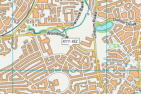 KY11 4EZ map - OS VectorMap District (Ordnance Survey)