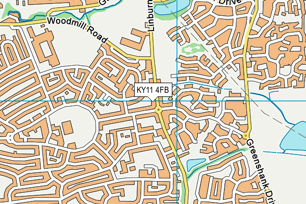 KY11 4FB map - OS VectorMap District (Ordnance Survey)