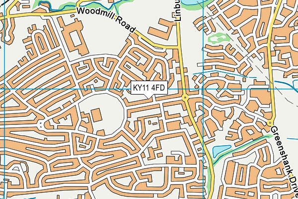 KY11 4FD map - OS VectorMap District (Ordnance Survey)