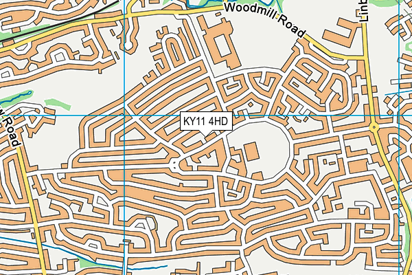 KY11 4HD map - OS VectorMap District (Ordnance Survey)