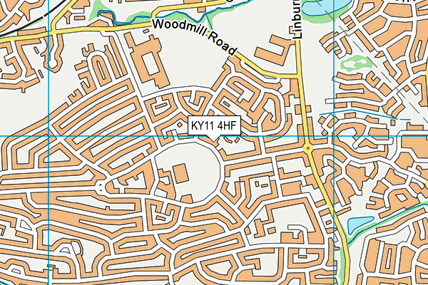 KY11 4HF map - OS VectorMap District (Ordnance Survey)