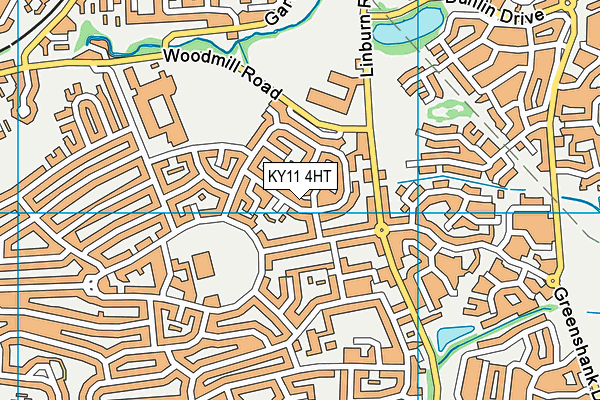 KY11 4HT map - OS VectorMap District (Ordnance Survey)