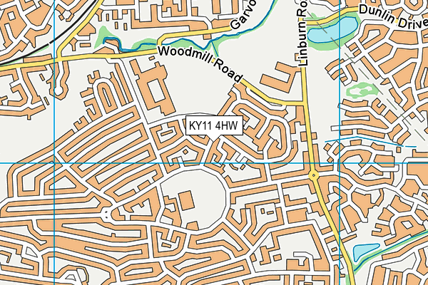KY11 4HW map - OS VectorMap District (Ordnance Survey)