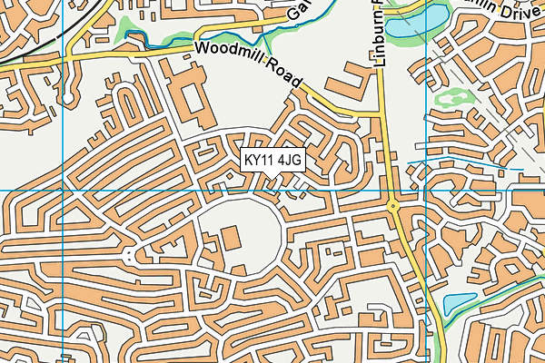 KY11 4JG map - OS VectorMap District (Ordnance Survey)