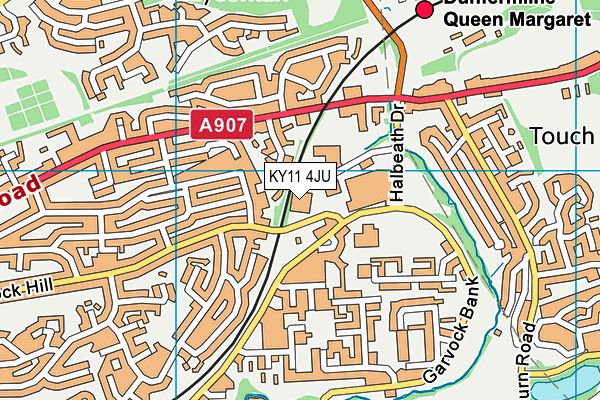 KY11 4JU map - OS VectorMap District (Ordnance Survey)