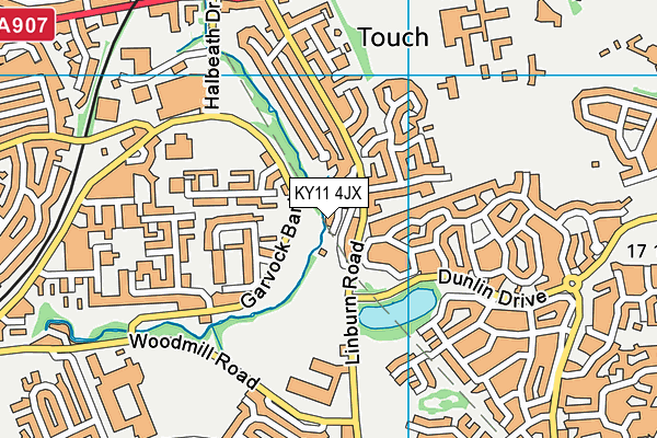 KY11 4JX map - OS VectorMap District (Ordnance Survey)