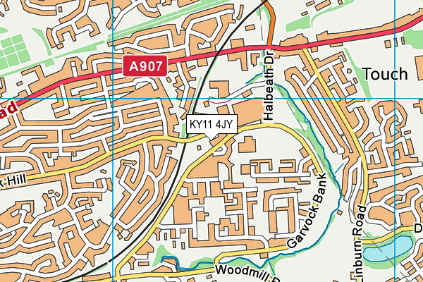 KY11 4JY map - OS VectorMap District (Ordnance Survey)