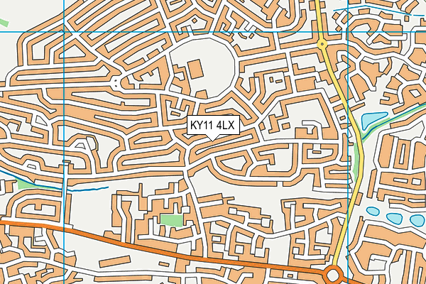 KY11 4LX map - OS VectorMap District (Ordnance Survey)