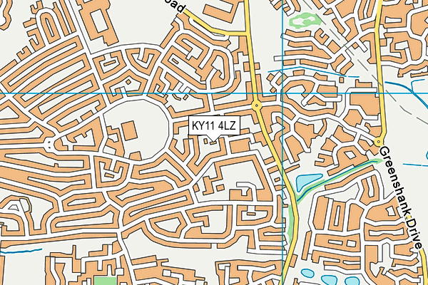 KY11 4LZ map - OS VectorMap District (Ordnance Survey)