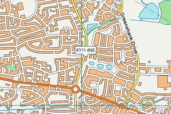 KY11 4NS map - OS VectorMap District (Ordnance Survey)
