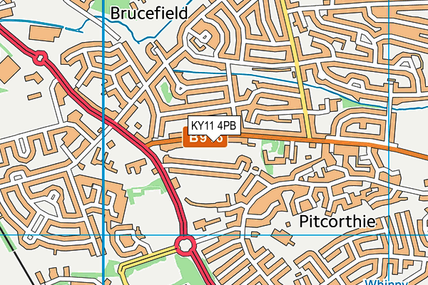 KY11 4PB map - OS VectorMap District (Ordnance Survey)